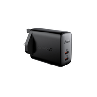 ACEFAST A12 PD40W(USB-C+USB-C) dual port charger,black(UK)