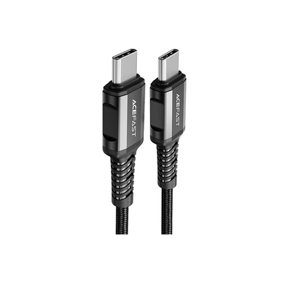 C1-03 USB-C to USB-C aluminum alloy charging data cable,black