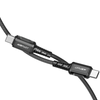 C1-03 USB-C to USB-C aluminum alloy charging data cable,black