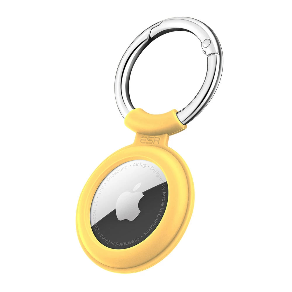 Cloud Silicone AirTag 2021 Keychain Case - Yellow