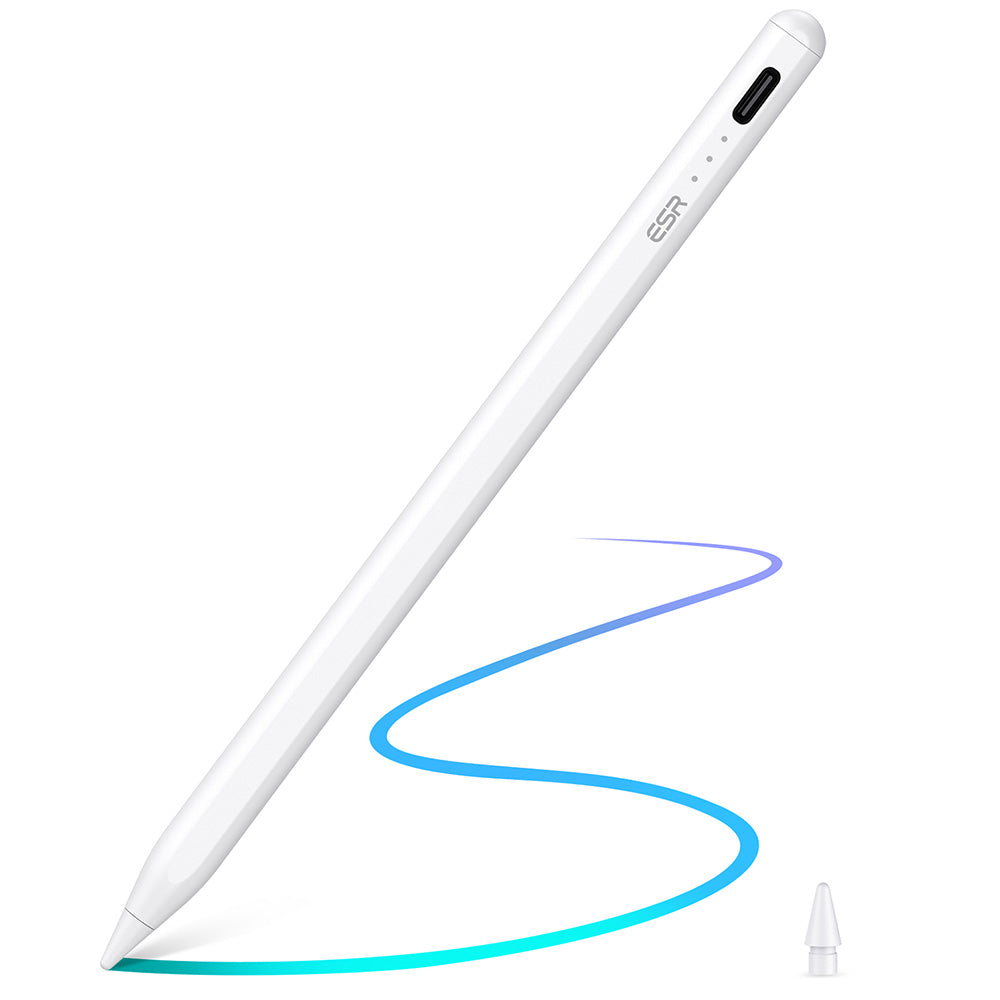 Digital Pencil for iPad with Synthetic Resin Nib - White