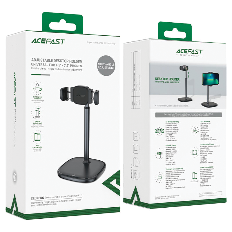 ACEFAST E12 desktop mobile phone lifting holder (black)