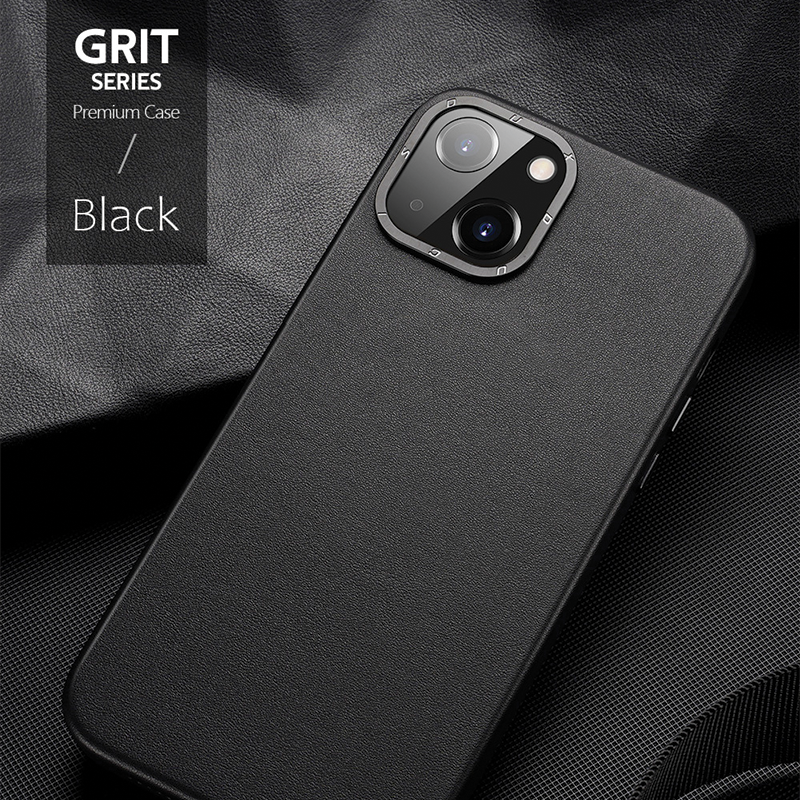 Grit iPhone 14 (6.1) Black Premium Leather