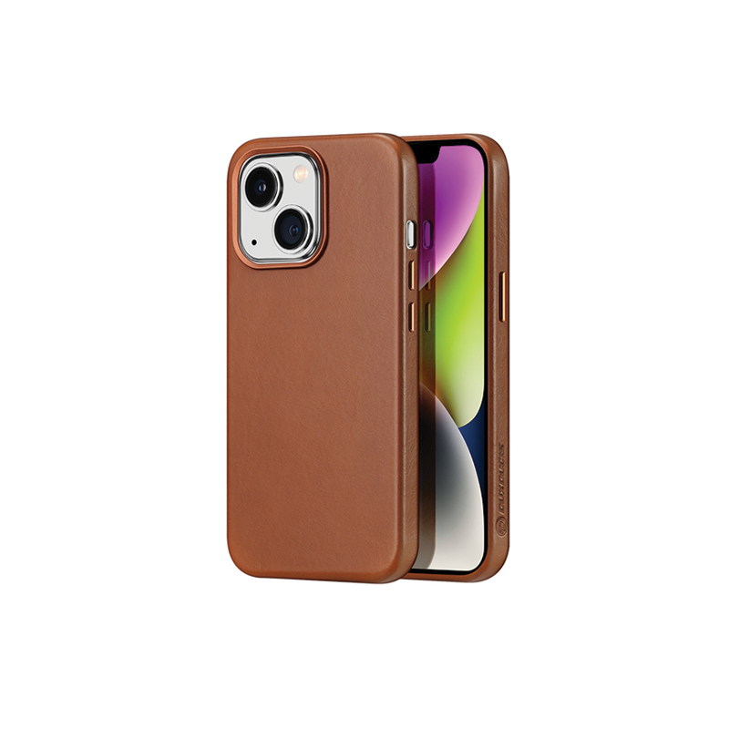Grit iPhone 14 (6.1) Brown Premium Leather