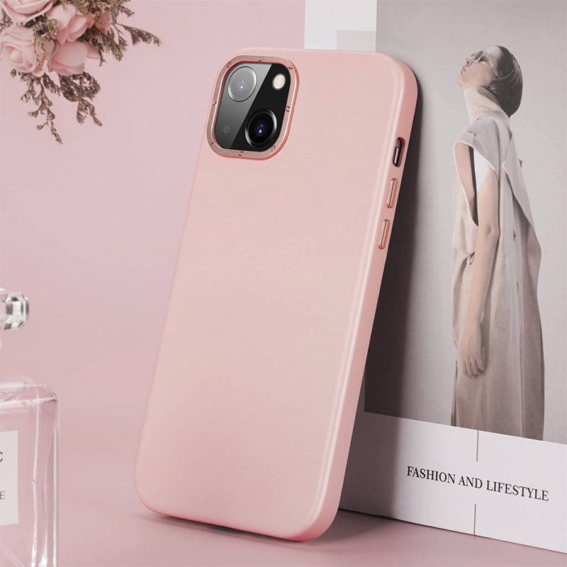 Grit iPhone 14 (6.1) Pink Premium Leather