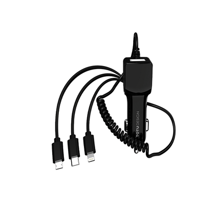 Touchmate 18W PD Fast Car Charger 3 In 1 Cables