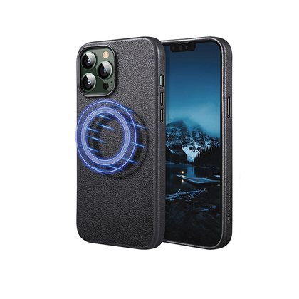 Metro Leather Case with HaloLock iPhone 13Pro -6.1 Black