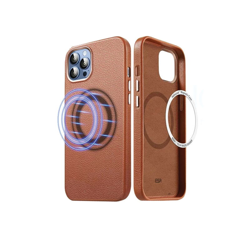 Metro Leather Case with HaloLock iPhone 13Pro Max 6.7 Brown