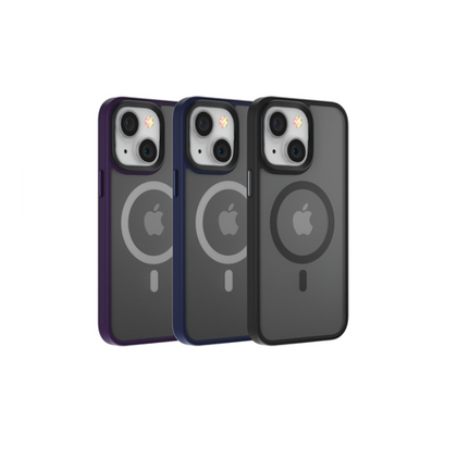 COMMA iPhone14 ( Joy Elegant  Magnetic Anti-shock Case) (BLACK, PURPLE, BLUE)