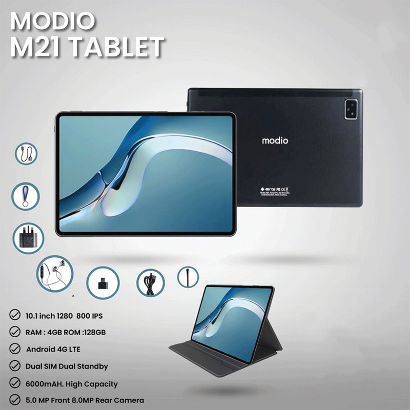 Modio M21 Smart tablet4 GB RAM 128 GB ROM