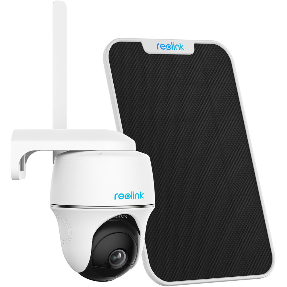 Reolink Go PT Plus 4MP Outdoor Battery-Powered Cellular Pan & Tilt Security Camera with Night Vision & Solar Panel (White)